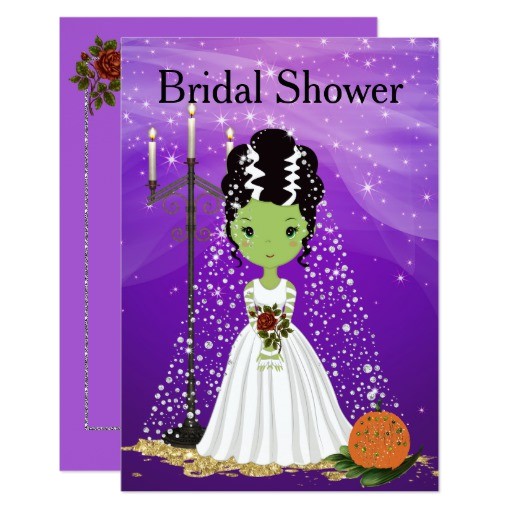 Halloween Bridal Shower Invitations Halloween Bridal Shower Invitation Frankenstein