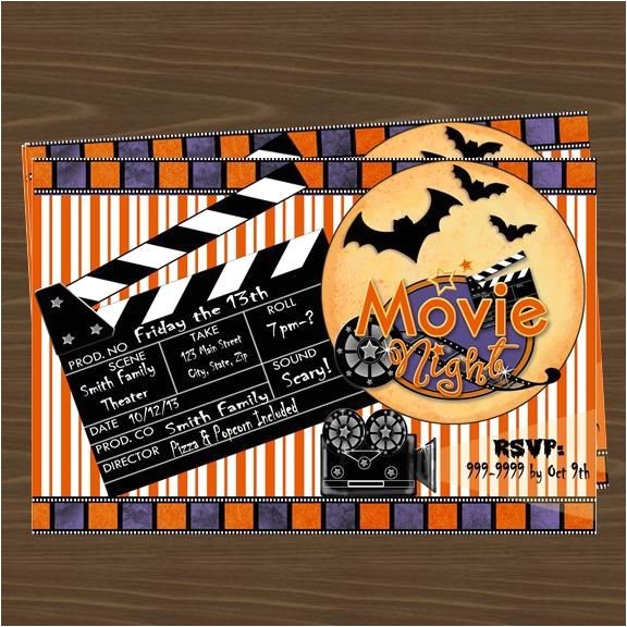 Halloween Movie Party Invitations Halloween Movie Night Invitation Movie Madness