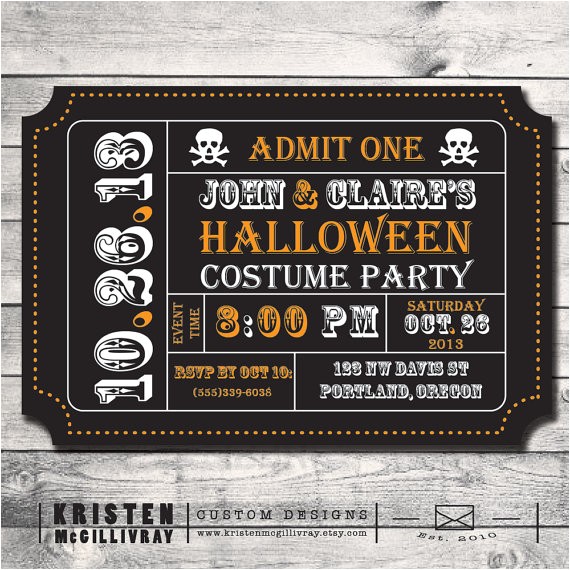 Halloween Movie Party Invitations Items Similar to Halloween Party Invitation Diy Digital