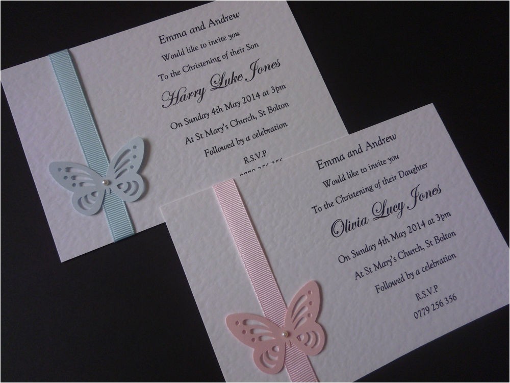 Handmade Baptism Invitations Uk 10 Christening Invitations Handmade & Personalised Boy