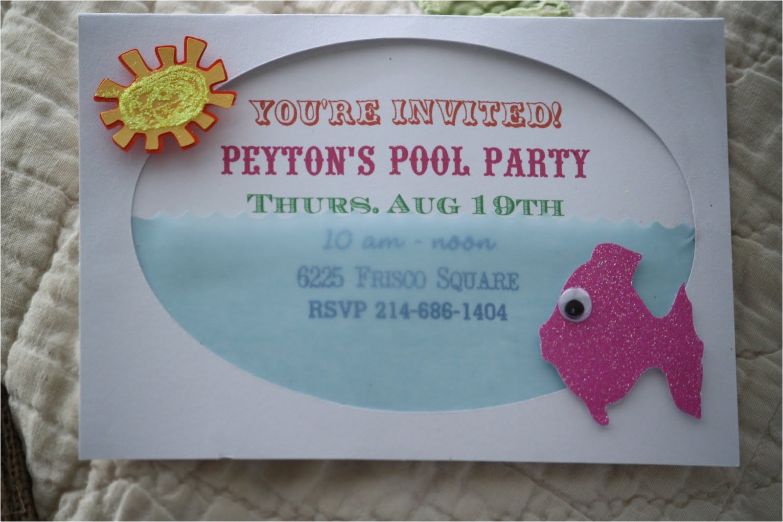 Handmade Pool Party Invitation Ideas Pool Party Invite From Jami at the Blackberry Vine
