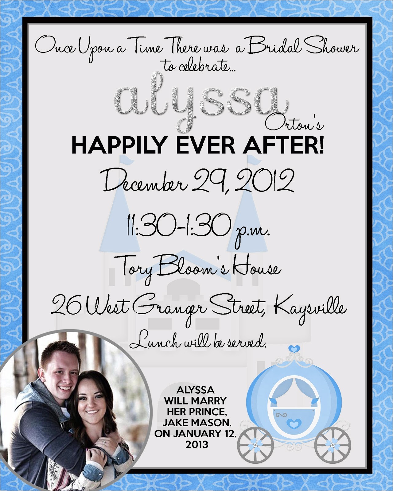 Happily Ever after Bridal Shower Invitations Announcements to Ponder Happily Ever after Cinderella