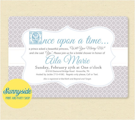 Happily Ever after Bridal Shower Invitations Fairytale Bridal Shower Invitation