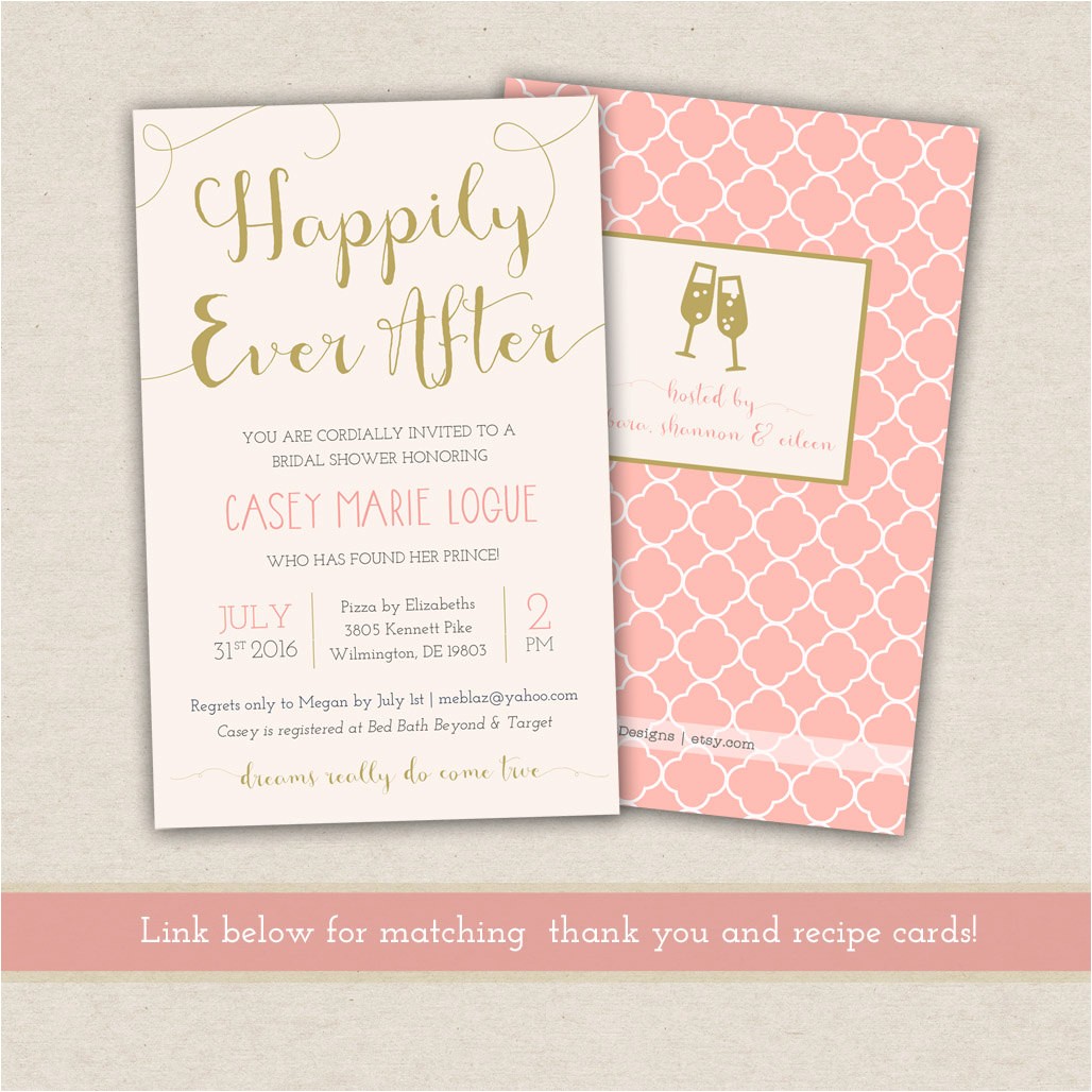Happily Ever after Bridal Shower Invitations Happily Ever after Bridal Shower Invitation by Mbdotdesigns