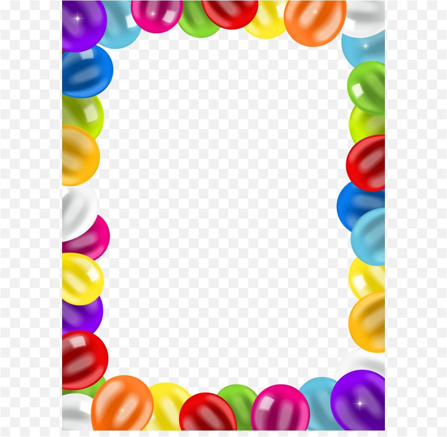 Happy Birthday Invitation Frames Balloon Birthday Clip Art Balloons Border Frame Png Clip