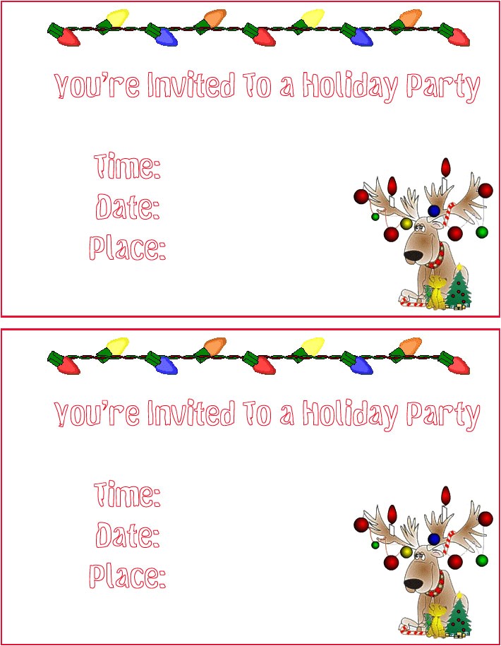 Happy Holidays Party Invitation Printable Christmas Party Invitation Happy Holidays