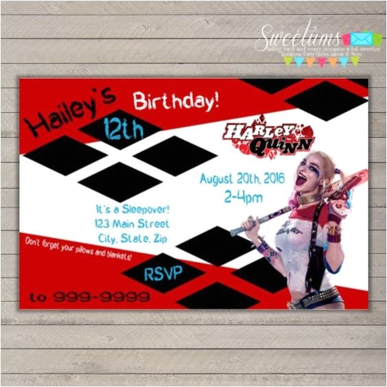 Harley Quinn Birthday Party Invitations Harley Quinn Invitation top Party themes Pinterest Harley Quinn Birthday Party Invitations Harley Quinn Invitation top Party themes Pinterest