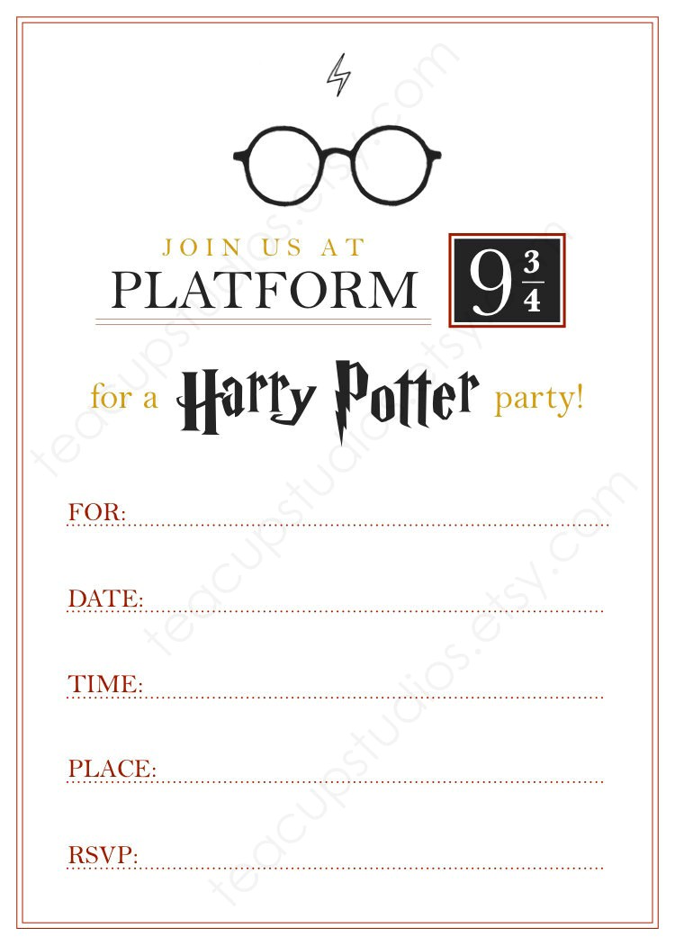 Harry Potter Birthday Invitations Printable Free Printable Harry Potter Invitation Pdf