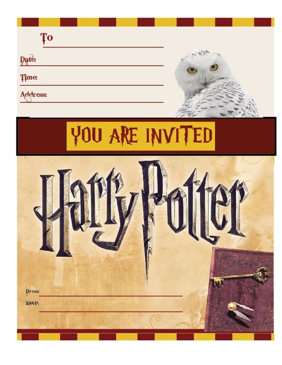 Harry Potter Birthday Invites Free Printables Harry Potter Invitations
