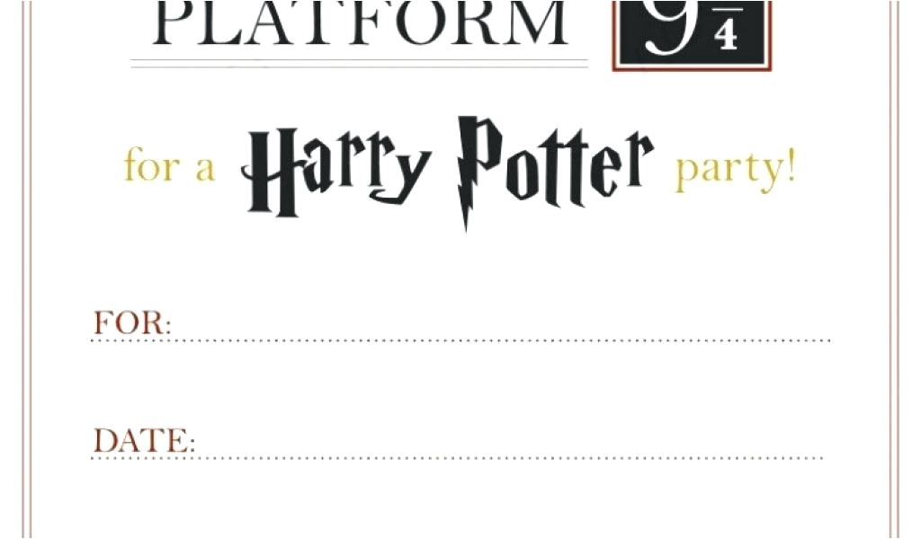 Harry Potter Birthday Invites Free Printables Lovely Free Birthday Invites Templates