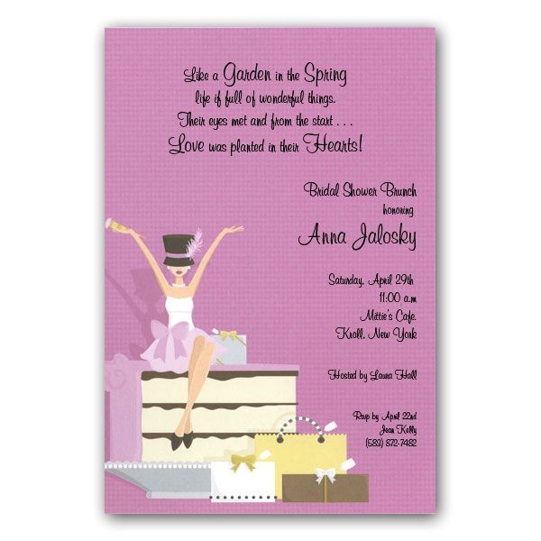 Hat themed Bridal Shower Invitations Bridal Shower Invitations Bridal Shower Invitations Hat theme