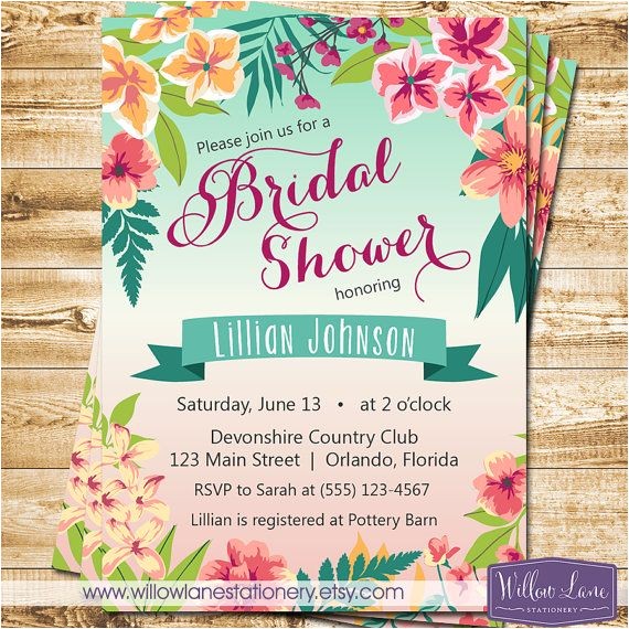 Hawaiian themed Bridal Shower Invitations Best 25 Luau Bridal Shower Ideas On Pinterest