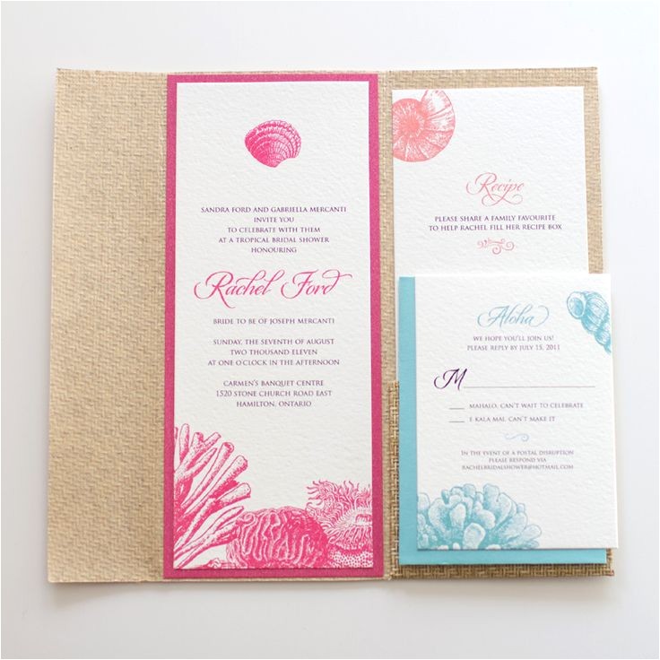 Hawaiian themed Bridal Shower Invitations Love these Hawaiian themed Bridal Shower Invitations