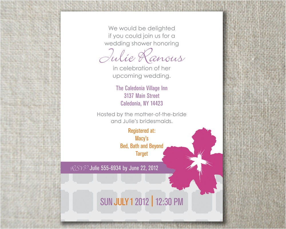 Hawaiian themed Bridal Shower Invitations Templates Chandeliers & Pendant Lights