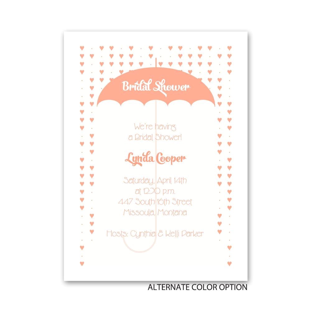 Heart Bridal Shower Invitations Heart Shower Petite Bridal Shower Invitation