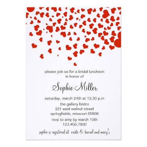 Heart Bridal Shower Invitations Personalized I Heart Nv Invitations