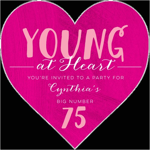 Heart Shaped Birthday Invitations 75th Birthday Invitations 50 Gorgeous 75th Party Invites