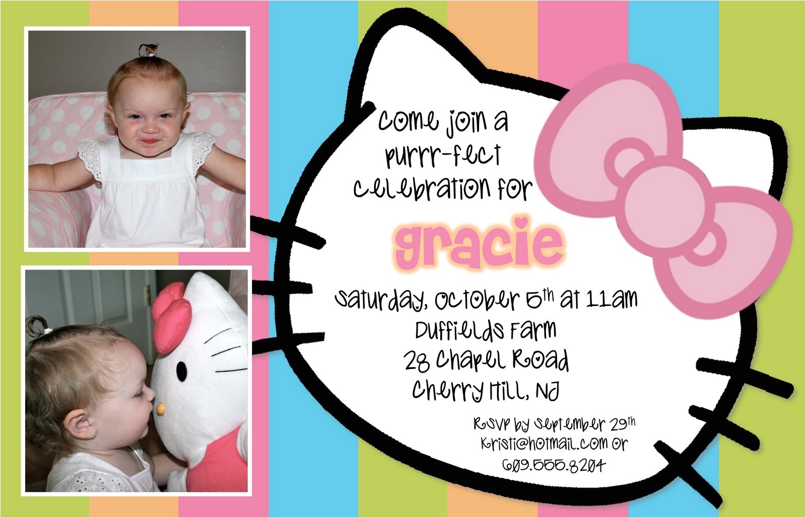 Hello Kitty 2nd Birthday Invitation Wording Brynn S Birthday Bash