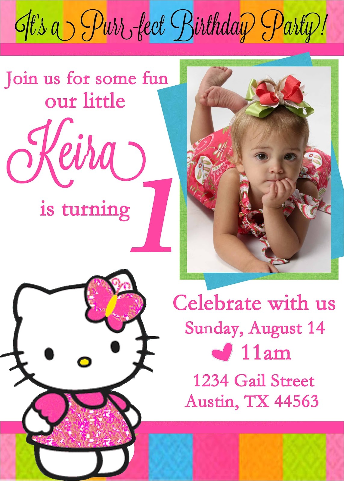 Hello Kitty 2nd Birthday Invitation Wording Free Personalized Hello Kitty Birthday Invitations