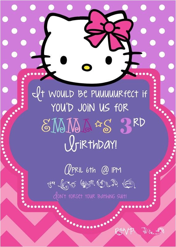 Hello Kitty 2nd Birthday Invitation Wording Pin by Stacy toenges On Hello Kitty Party