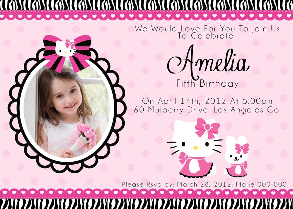 Hello Kitty Baptismal Invitation Layout Christening Invitation Hello Kitty Blank Template
