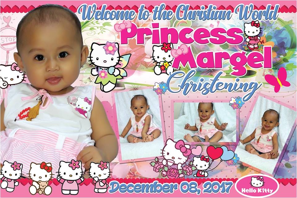 Hello Kitty Baptismal Invitation Layout Hello Kitty Tarpaulin Design for Christening Get Layout