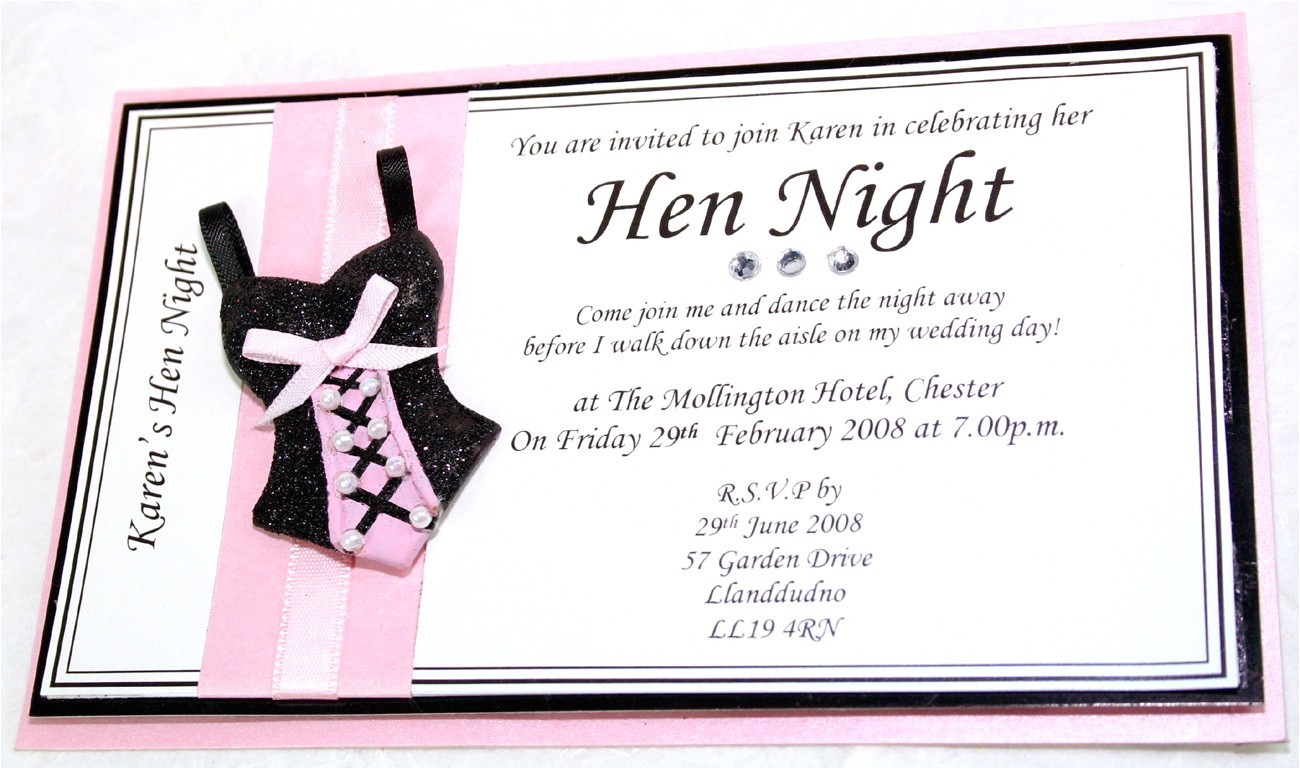 Hen Party Poems for Invites Hen Party Cards