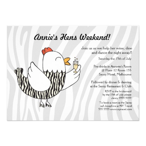 Hen Party Poems for Invites Zebra Print Funny Hen Hens Party Bachelorette