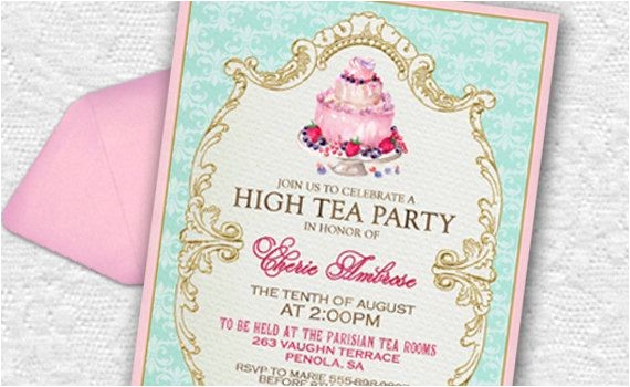 High Tea Party Invitation Ideas 17 Best Ideas About High Tea Invitations On Pinterest
