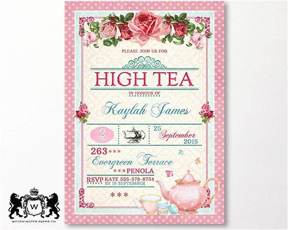 High Tea Party Invitation Ideas Best 25 High Tea Invitations Ideas On Pinterest Tea