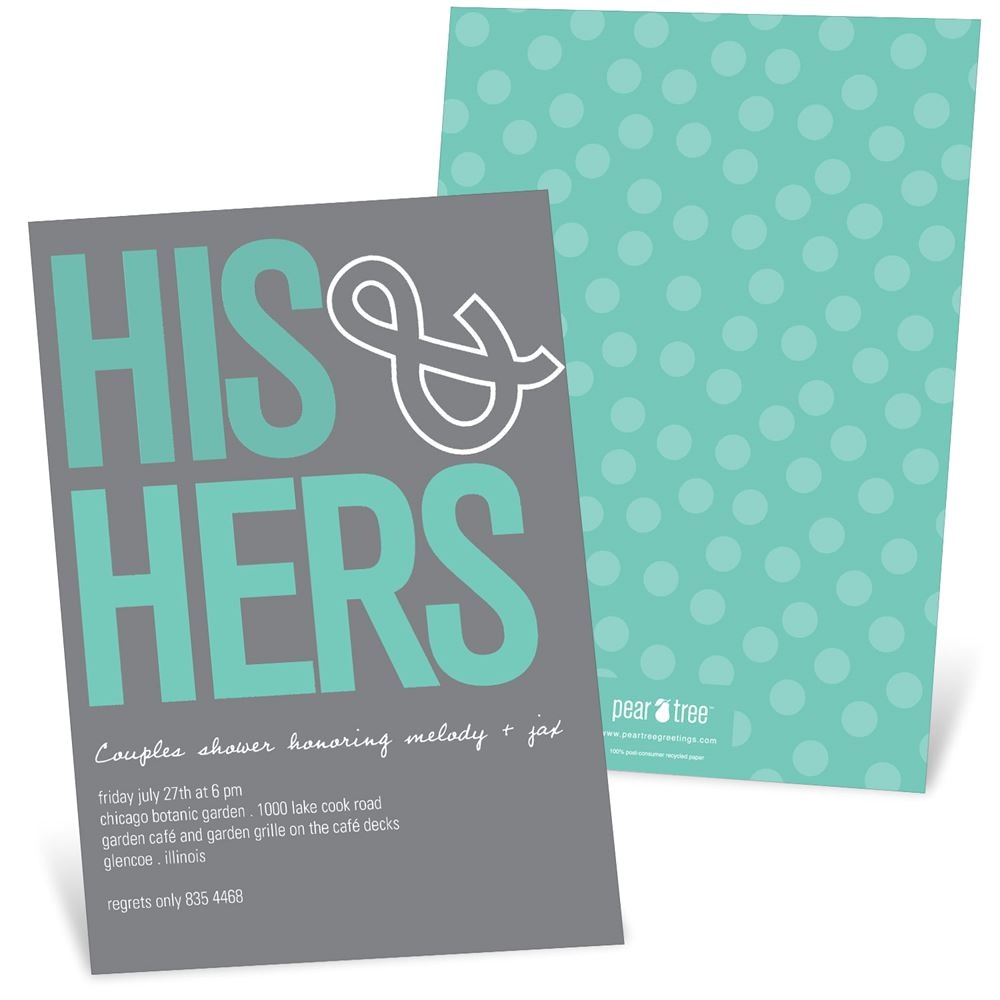 His and Hers Bridal Shower Invitations His & Hers Couples Shower His and Hers Bridal Shower Invitations His & Hers Couples Shower