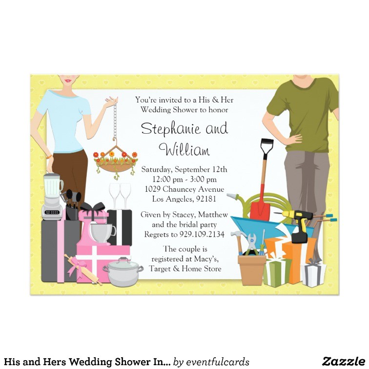 His and Hers Bridal Shower Invitations His and Hers Wedding Shower Invitation His and Hers Bridal Shower Invitations His and Hers Wedding Shower Invitation