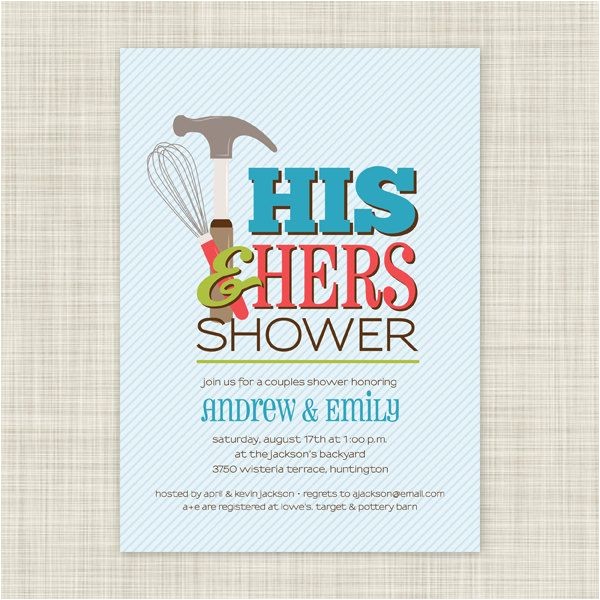 His and Hers Bridal Shower Invitations Wedding or Bridal Shower Invitations and Invites Couples His and Hers Bridal Shower Invitations Wedding or Bridal Shower Invitations and Invites Couples