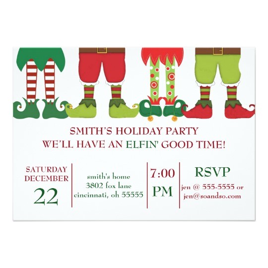 Holiday Party E Invitations Elfin Holiday Party Invitation