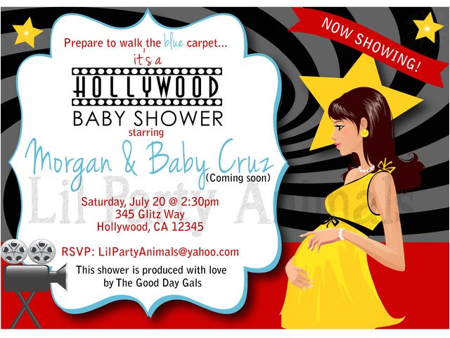 Hollywood Baby Shower Invitations Hollywood Baby Shower Party Ideas 1 Of 31