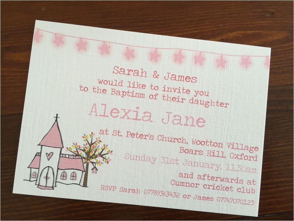 Homemade Baptism Invitations Handmade Christening Baptism Invitations Personalised New