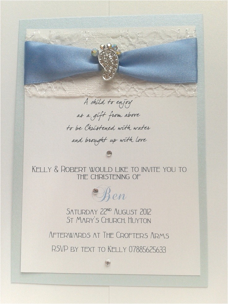 Homemade Baptism Invitations Handmade Christening Invitations Cards