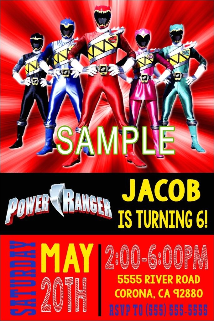 Homemade Power Ranger Birthday Invitations Green Power Ranger Birthday Card Archives Best Birthday