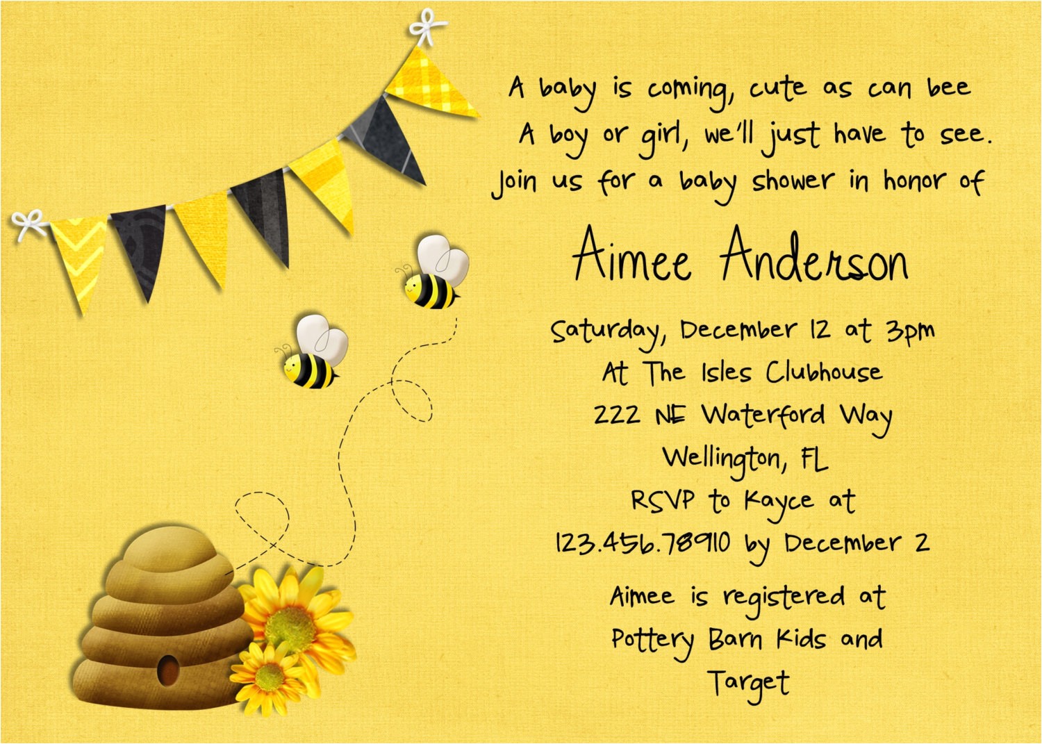 Honey Bee Baby Shower Invites Honey Bee Baby Shower Invitation Printable and by 3peasprints
