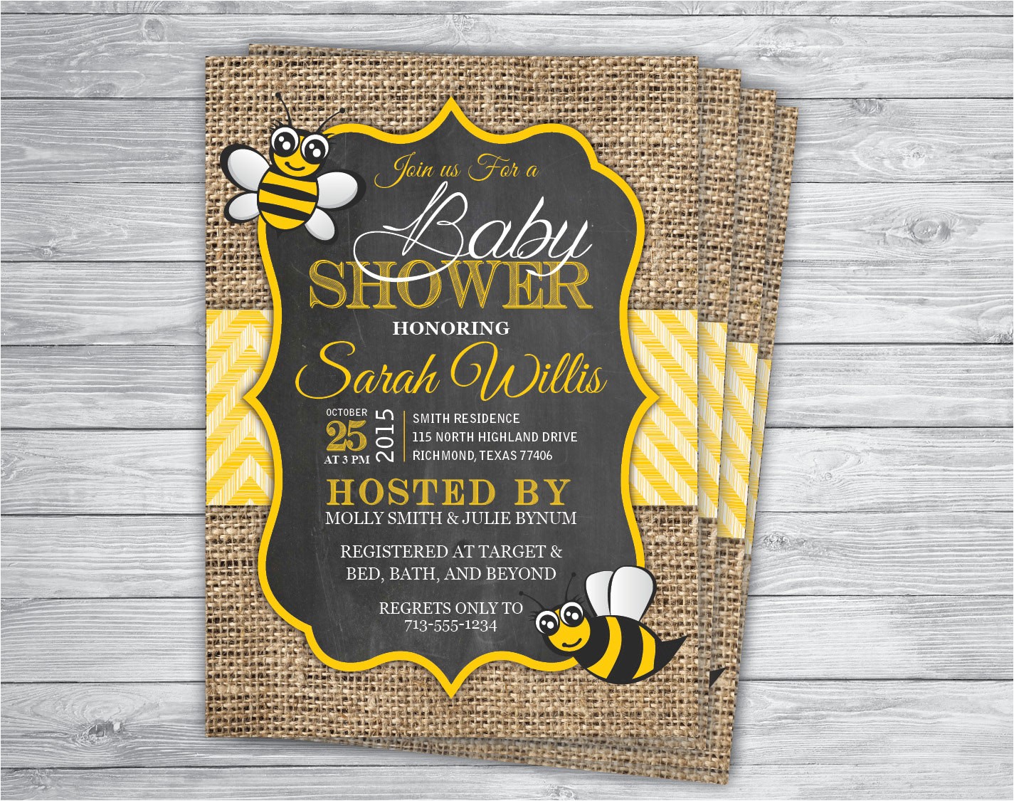 Honey Bee Bridal Shower Invitations Bee Honey Bumble Any event Baby Shower Invitations Printed Honey Bee Bridal Shower Invitations Bee Honey Bumble Any event Baby Shower Invitations Printed