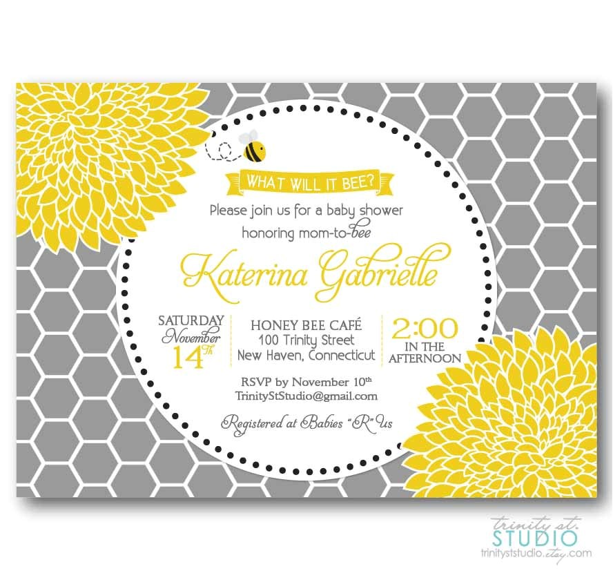 Honey Bee Bridal Shower Invitations Honey Bee Invitation Baby or Bridal Shower Sip by Honey Bee Bridal Shower Invitations Honey Bee Invitation Baby or Bridal Shower Sip by