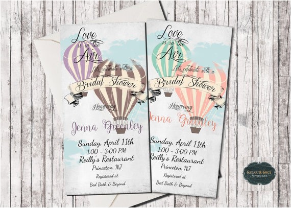 Hot Air Balloon Bridal Shower Invitations Hot Air Balloon Invitation Wedding Shower by Hot Air Balloon Bridal Shower Invitations Hot Air Balloon Invitation Wedding Shower by