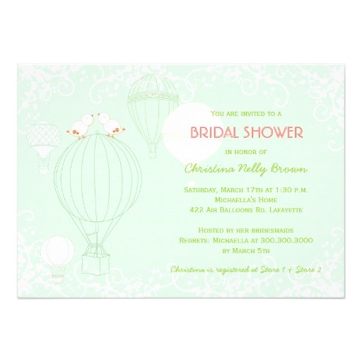 Hot Air Balloon Bridal Shower Invitations Hot Air Balloons Spring Mint Bridal Shower Invites Hot Air Balloon Bridal Shower Invitations Hot Air Balloons Spring Mint Bridal Shower Invites
