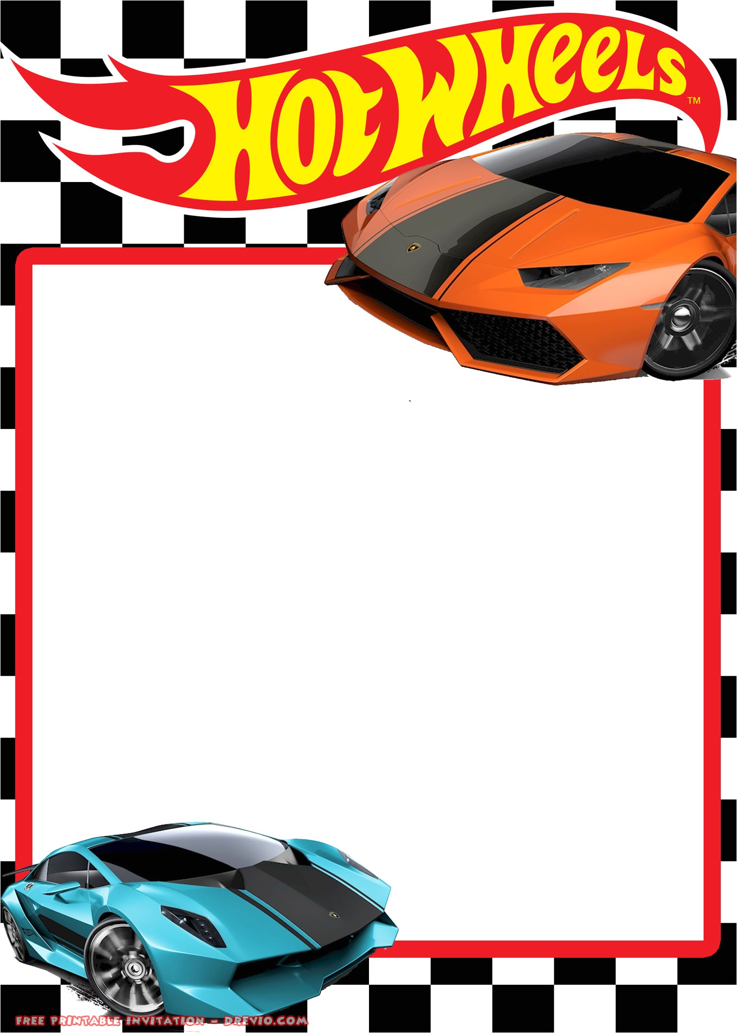 Hot Wheels Party Invitations Printable Free Hot Wheels Lamborghini Invitation Templates