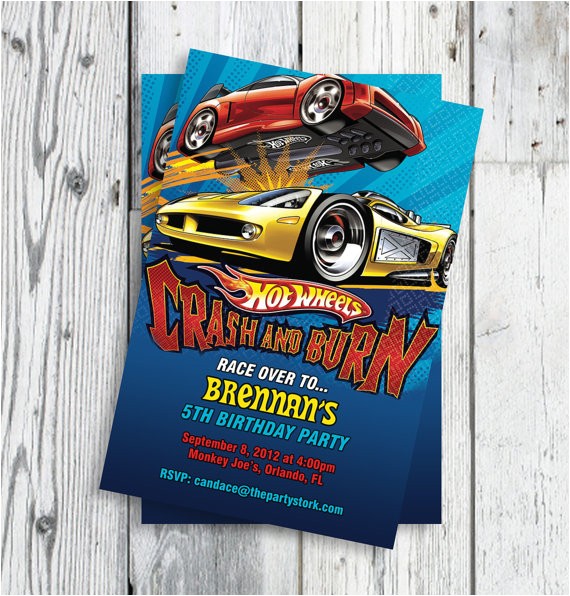 Hot Wheels Party Invitations Printable Unavailable Listing On Etsy