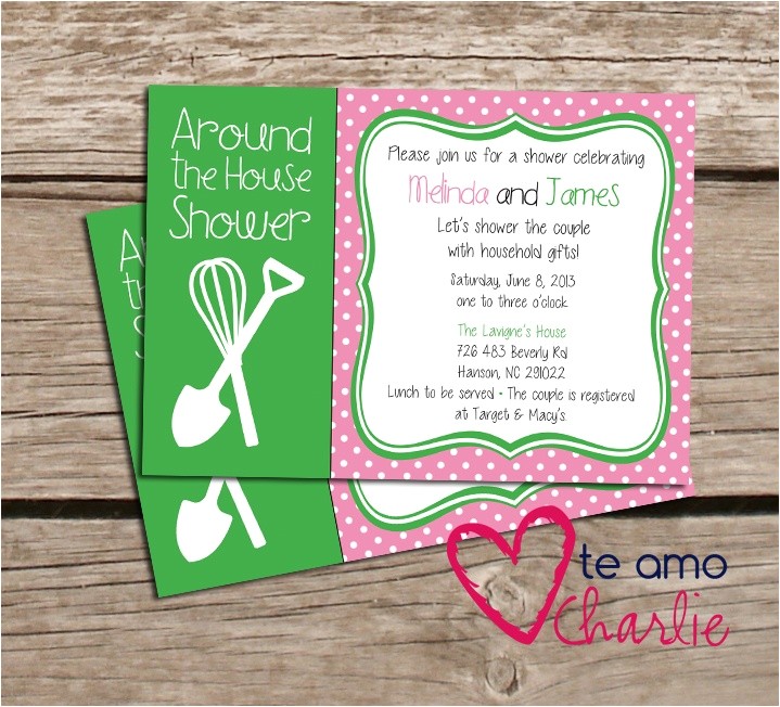 Housewarming Bridal Shower Invitations Around the House Couples Shower Invitation Housewarming