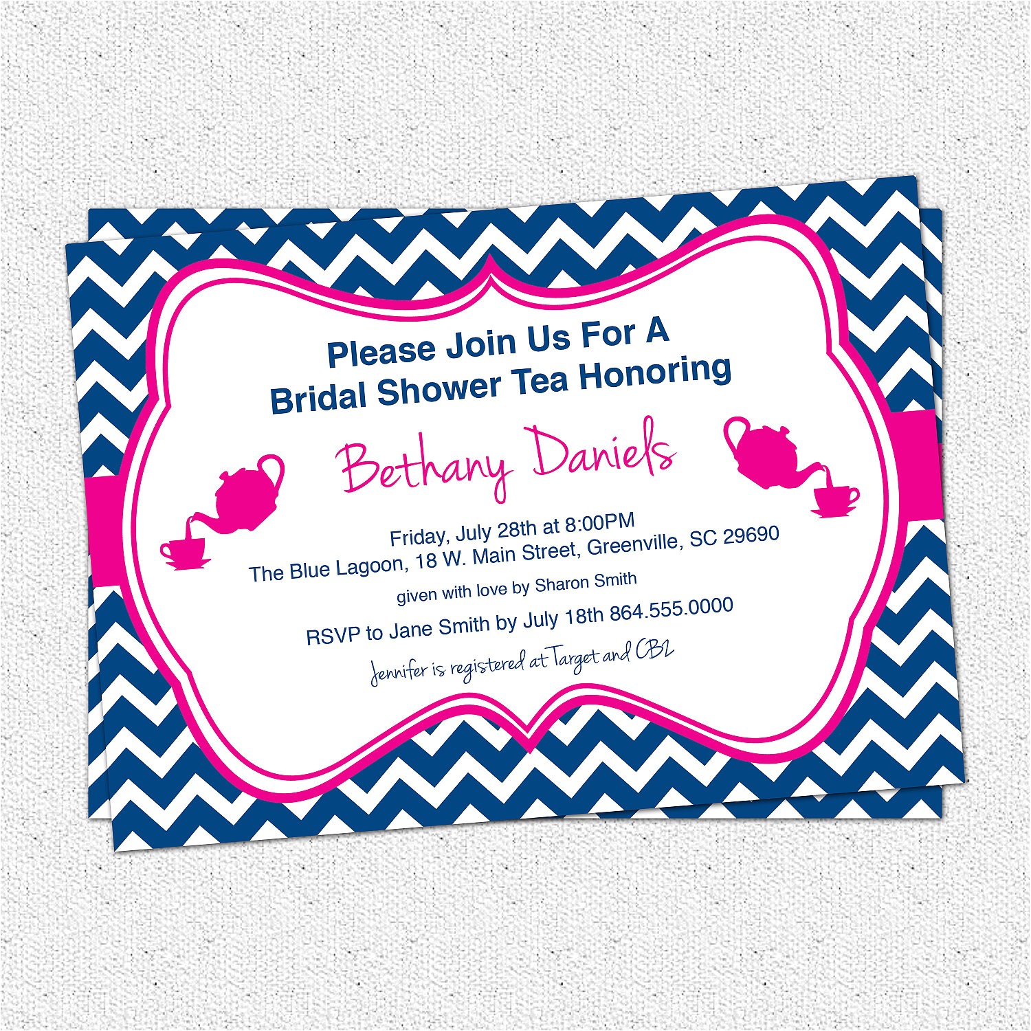 Housewarming Bridal Shower Invitations Bridal Baby Shower Birthday Party Invitations Tea