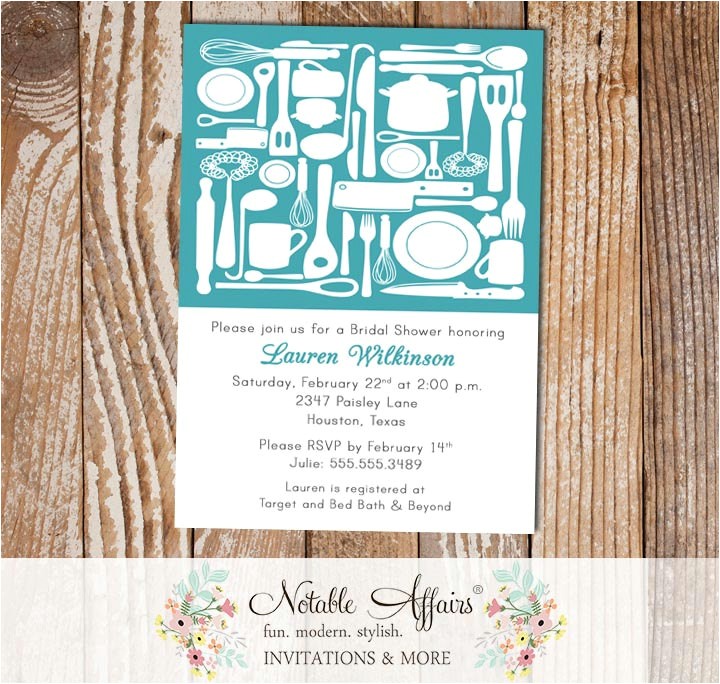 Housewarming Bridal Shower Invitations Kitchen Housewarming Party Stock the House Shower