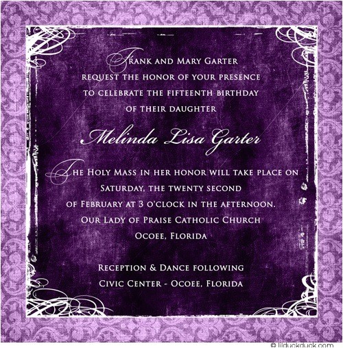 How to Make Quinceanera Invitations at Home Modern Quinceanera Photo Invitation Sweet 15 Party Script