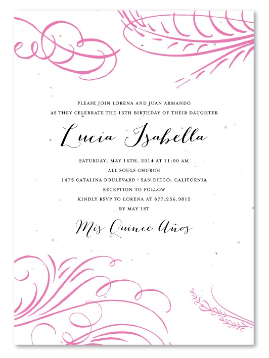 How to Make Quinceanera Invitations at Home Quinceanera Invitation Wording Quinceanera Invitation